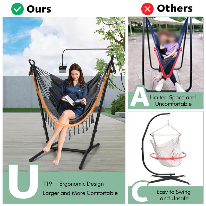 Dakota Fields Tagor Chair Hammock with Stand Reviews Wayfair